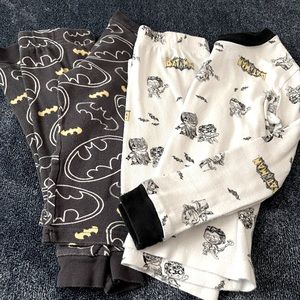 🦇 2 Pair of Toddler Boy Batman Snug-Fit Pajama Sets 🦇